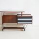 Small wooden desk with metal structure, Italy, 1960s.