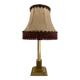 Vintage brass and leather lamp from the 70s