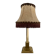 Vintage brass and leather lamp from the 70s