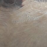 Large silver metal tray