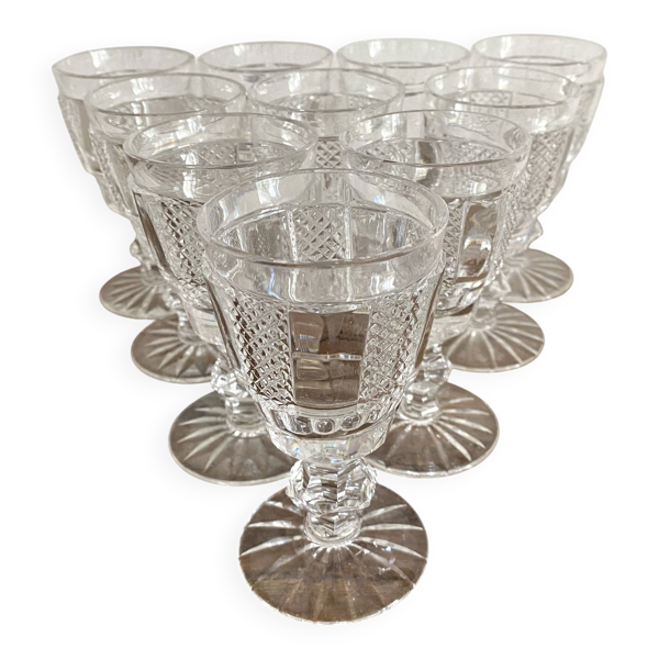 Verres à  vin blanc en cristal signés Waterford