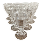 Verres à  vin blanc en cristal signés Waterford