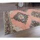 Vintage Turkish Oushak Handmade Wool Cotton Orange Runner Rug 92x378