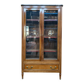 Louis XVI display cabinet in mahogany and marble