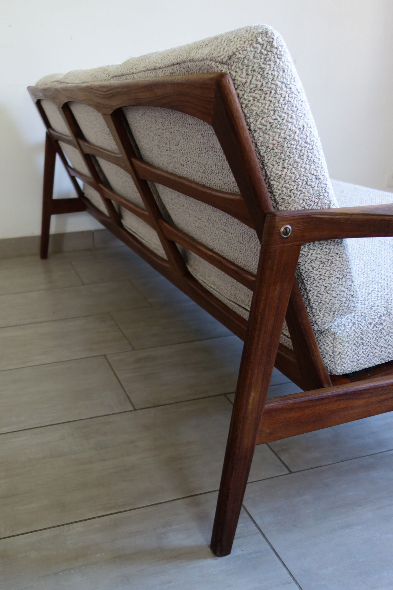 Bench and 2 Scandinavian armchairs 60s