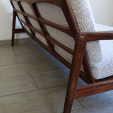 Bench and 2 Scandinavian armchairs 60s