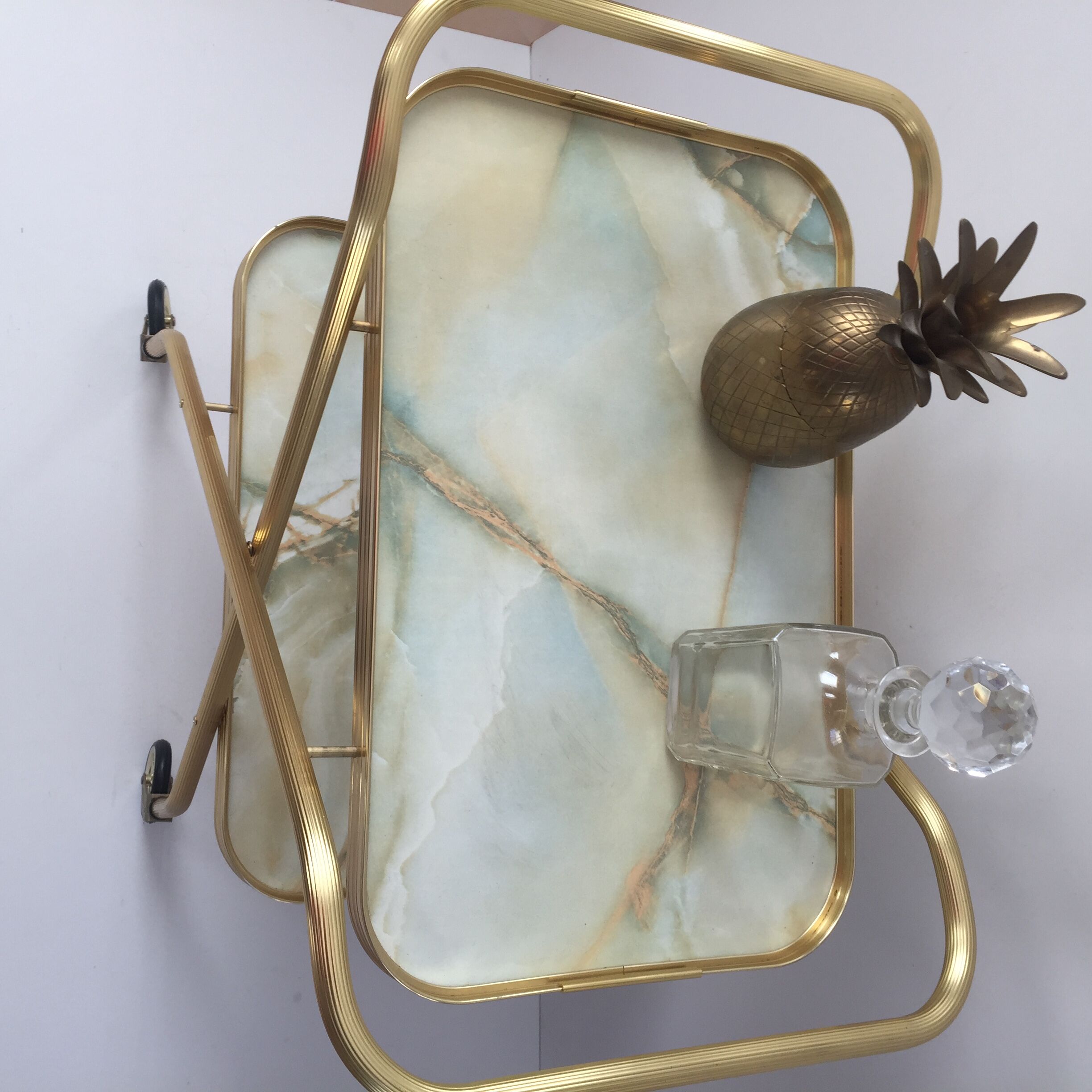 Golden vintage folding service