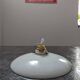 Old hanging lampshade lamp in white opaline Art Deco 1930