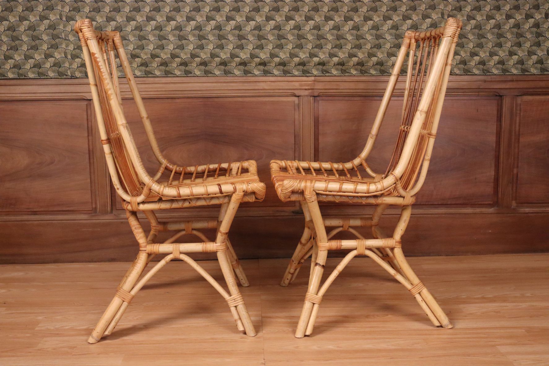 Pair of rattan chairs