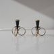 Mid-century modern metal candlestick holders by Gunnar Ander for Ystad Metal, Sweden, set of 2
