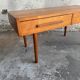 Low Danish Teak Cabinet by Millenium Design — Warm Teak Veneer, Two Drawers, Tapered Legs