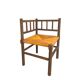 Chaise d'angle paillée et bois tourné
