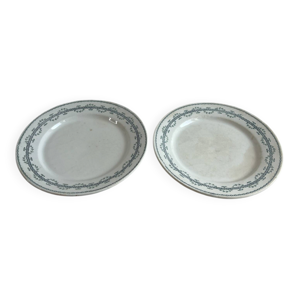 Lot de 2 assiettes plates GIEN, Collection Austerlitz