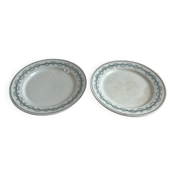 Set of 2 flat plates GIEN, Austerlitz Collection