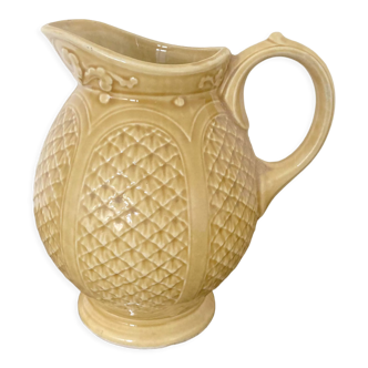 Mustard yellow ceralic pitcher