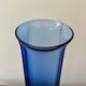 Vase soliflore vintage en cristal bleu, Italie
