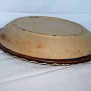 plat ancien terre cuite décor au coq