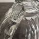 Vintage molded pressed glass bowl on foot