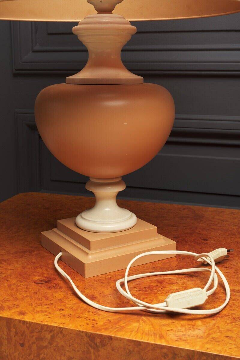 Pair of Tertre 1980 double patina resin lamps