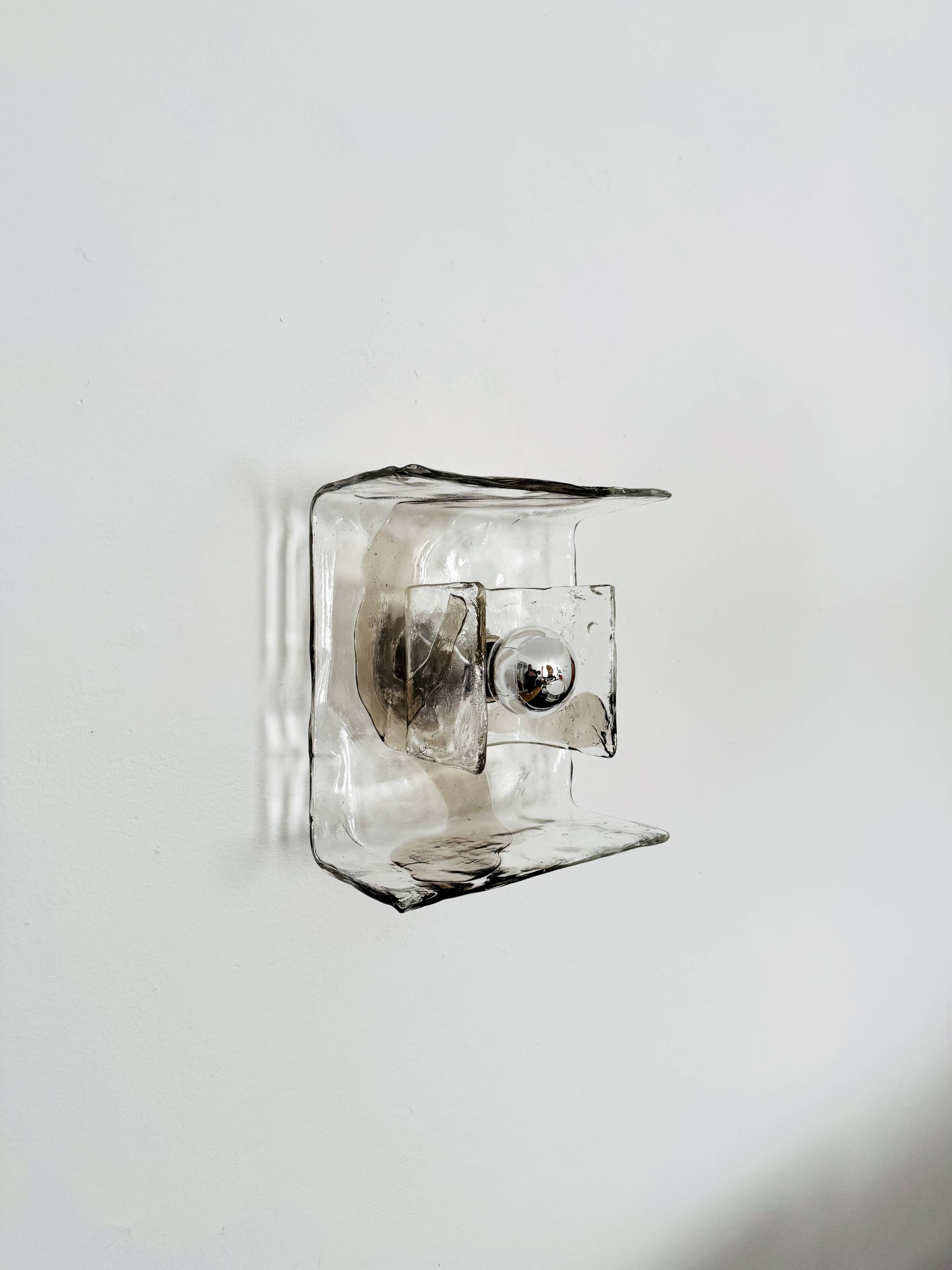 Set of 2 Murano Glass Wall or Ceiling Lamps by Carlo Nason for Mazzega