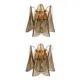 Amber Rondini Murano Glass Gold Wall Sconces by Simoeng, Set of 2