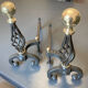 Chenets bronze et fonte