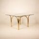 Glass and Brass Table, Italian Manufacture, 1970