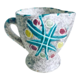 Old decorative ceramic pitcher Vallauris Borty