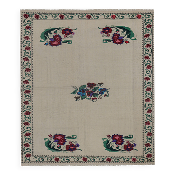 Vintage Turkish Oushak Handwoven Rug 167x198 cm