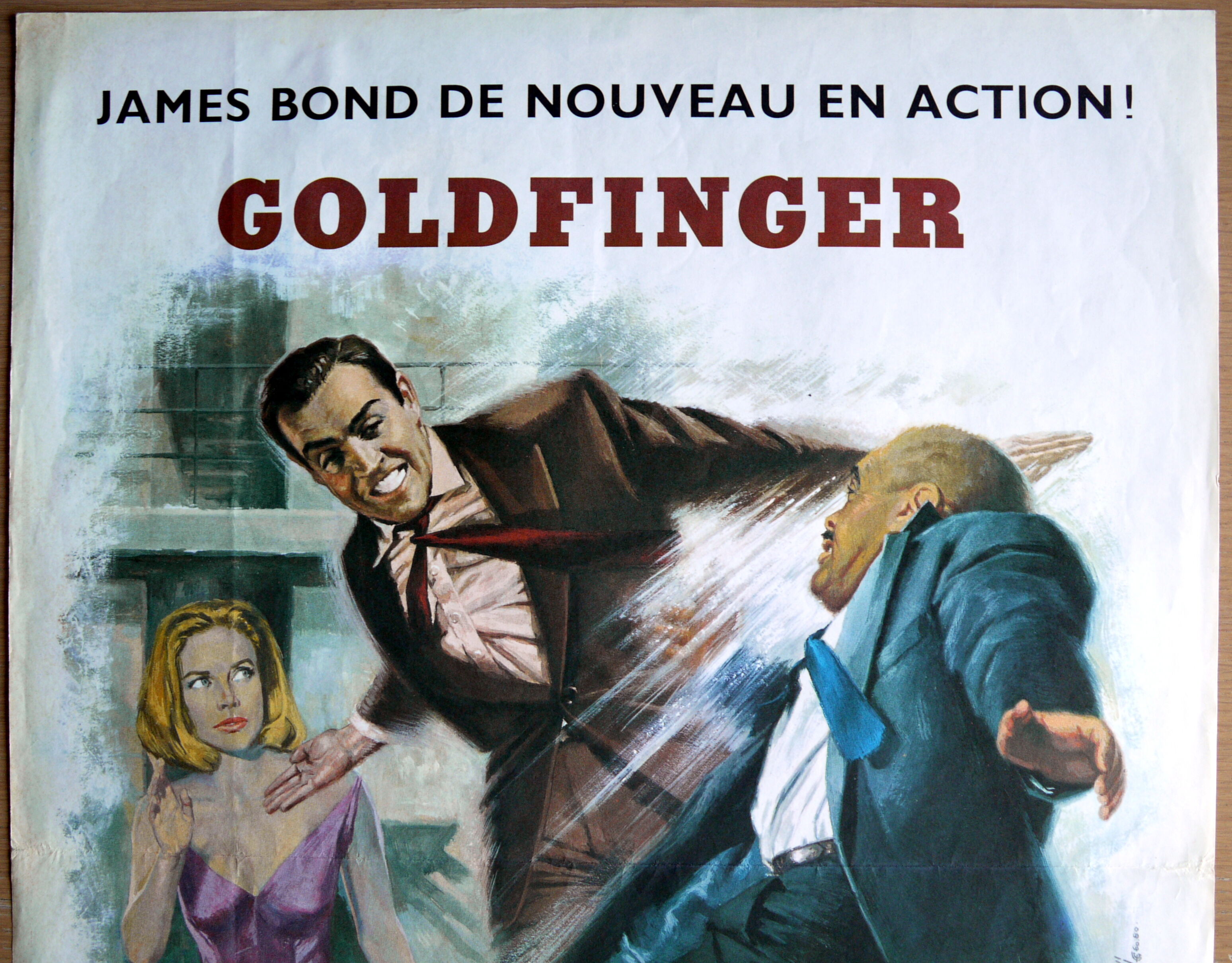 Original movie poster "Goldfinger", James Bond 007