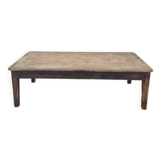 Antique rustic farmhouse coffee table made in the 1900s