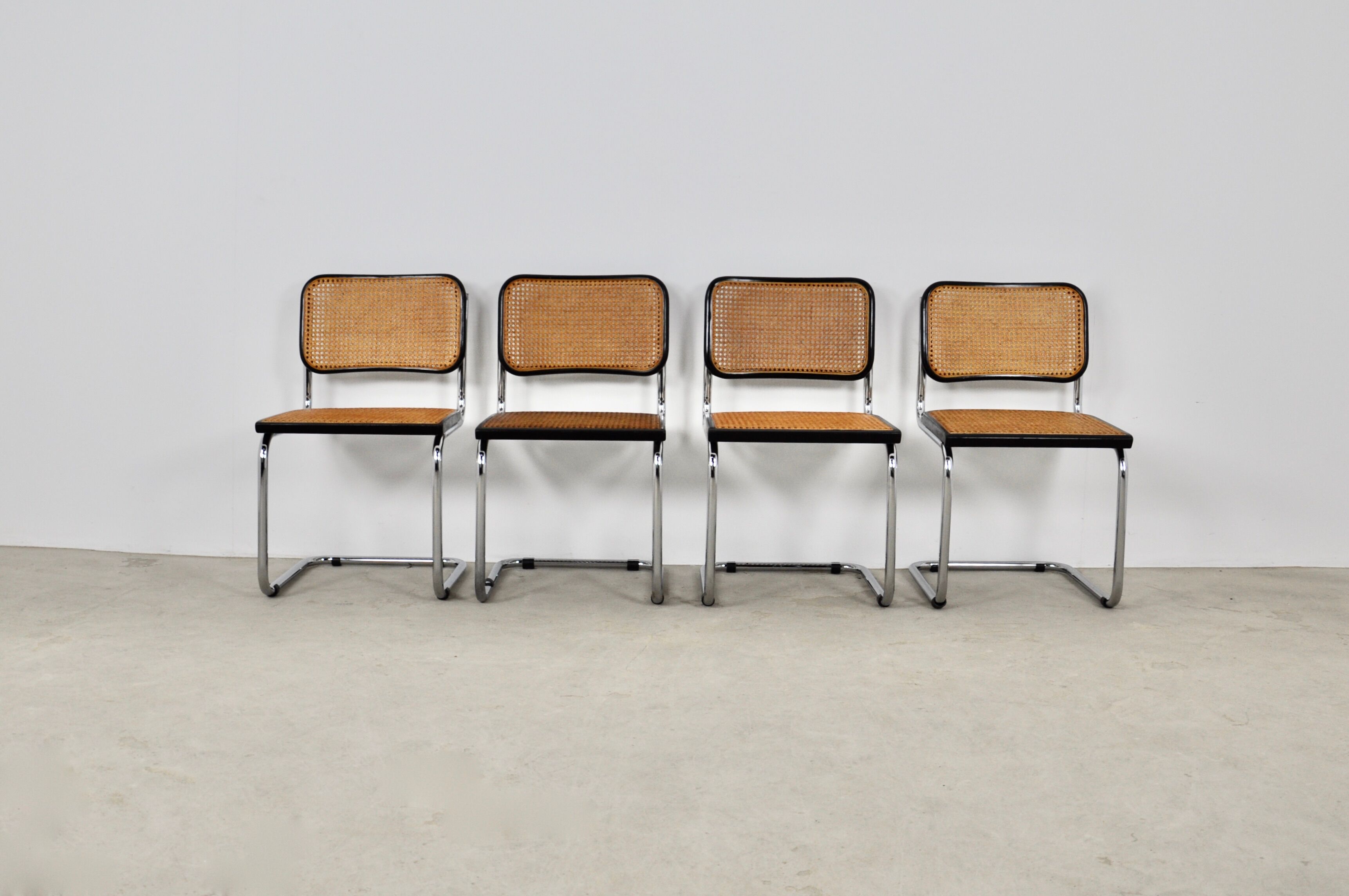 Set of 4 dinning chairs B32 by Marcel Breuer