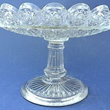 Plate mounted on pressed-molded glass column