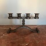 Brutalist candlestick 4 lights Charles Piguet