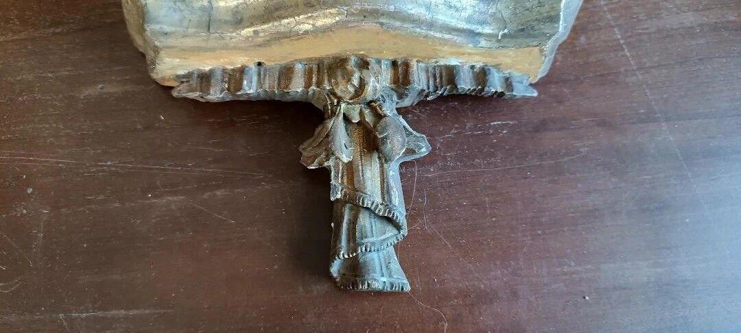 Antique gilded wooden frieze, shelf support