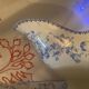Mozart pattern earthenware gravy boat stamped Sarreguemines