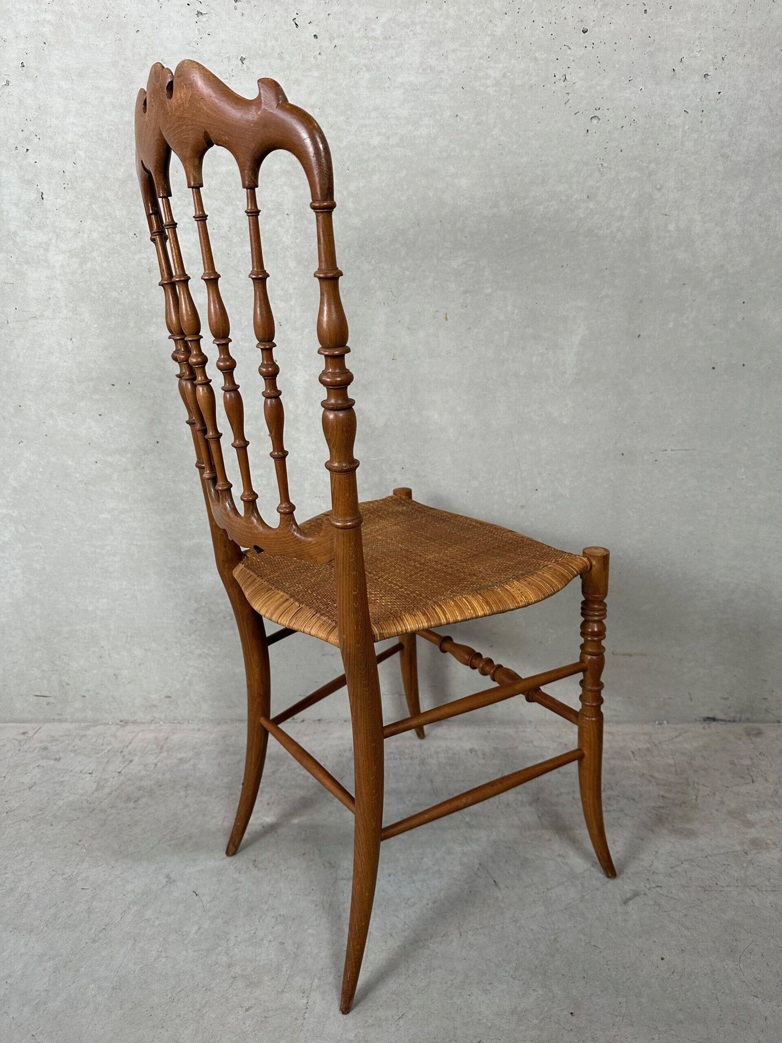 2x vintage original Chiavari chairs – wood