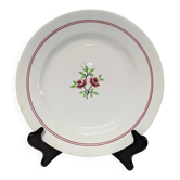 Round plate Moulin des Loups Orchies model Two Roses