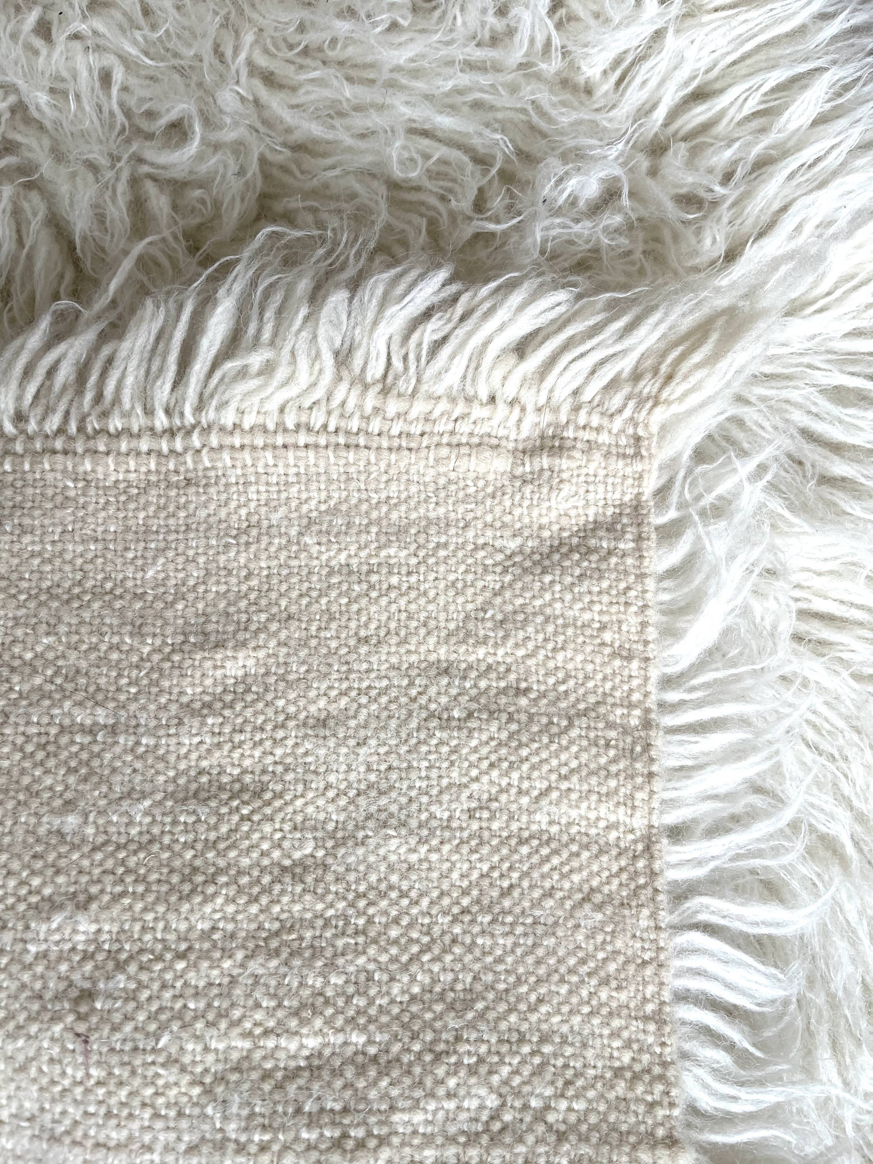 2 vintage flokati carpets