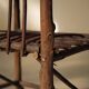 Brutalist armchair made of hazel branches, circa 1970.