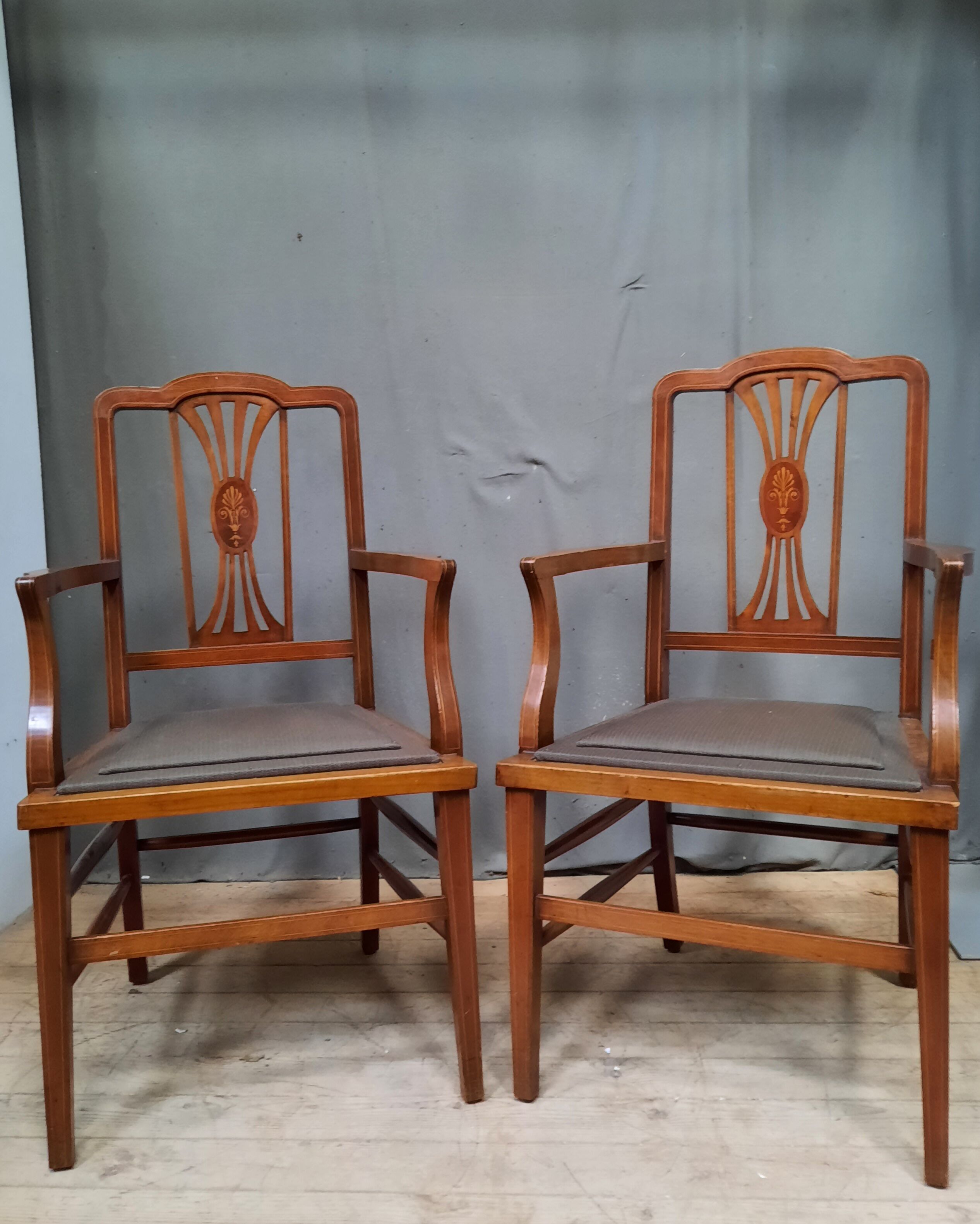 Pair of English armchairs