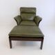 Dreipunkt International Scala leather lounge chair with ottoman