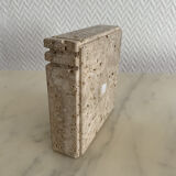 Square ashtray rough stone