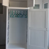 Vintage wardrobe in white wood
