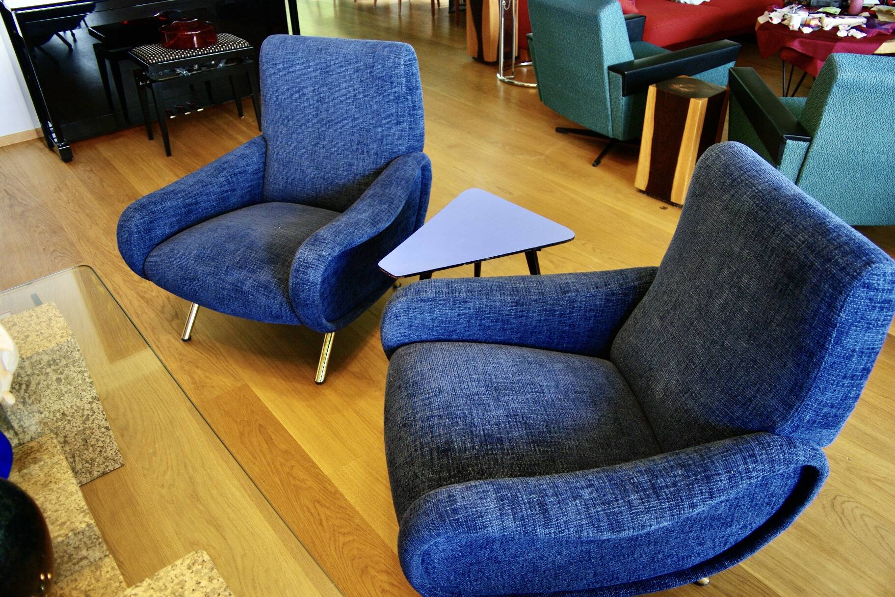 Pair of vintage armchairs by marc zanuso for arflex 1950