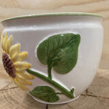 Ceramic sunflower pot cover
