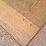 Rustic farm table called "Portefeuille" in solid oak 19th - 1m48x1m08