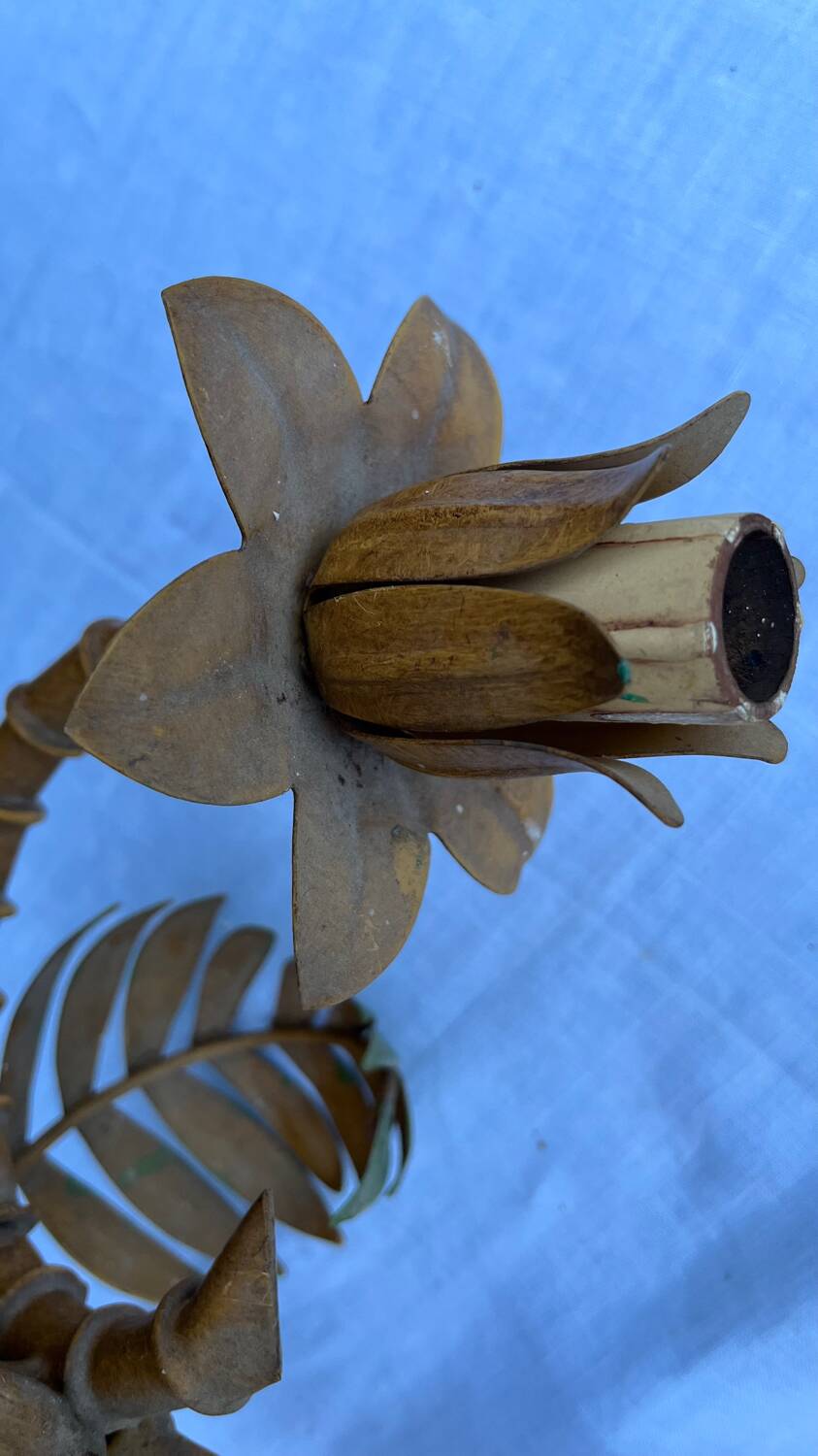 Pair of metal wall lights from the 60s/70s