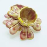 Salières fleurs en métal émaillé