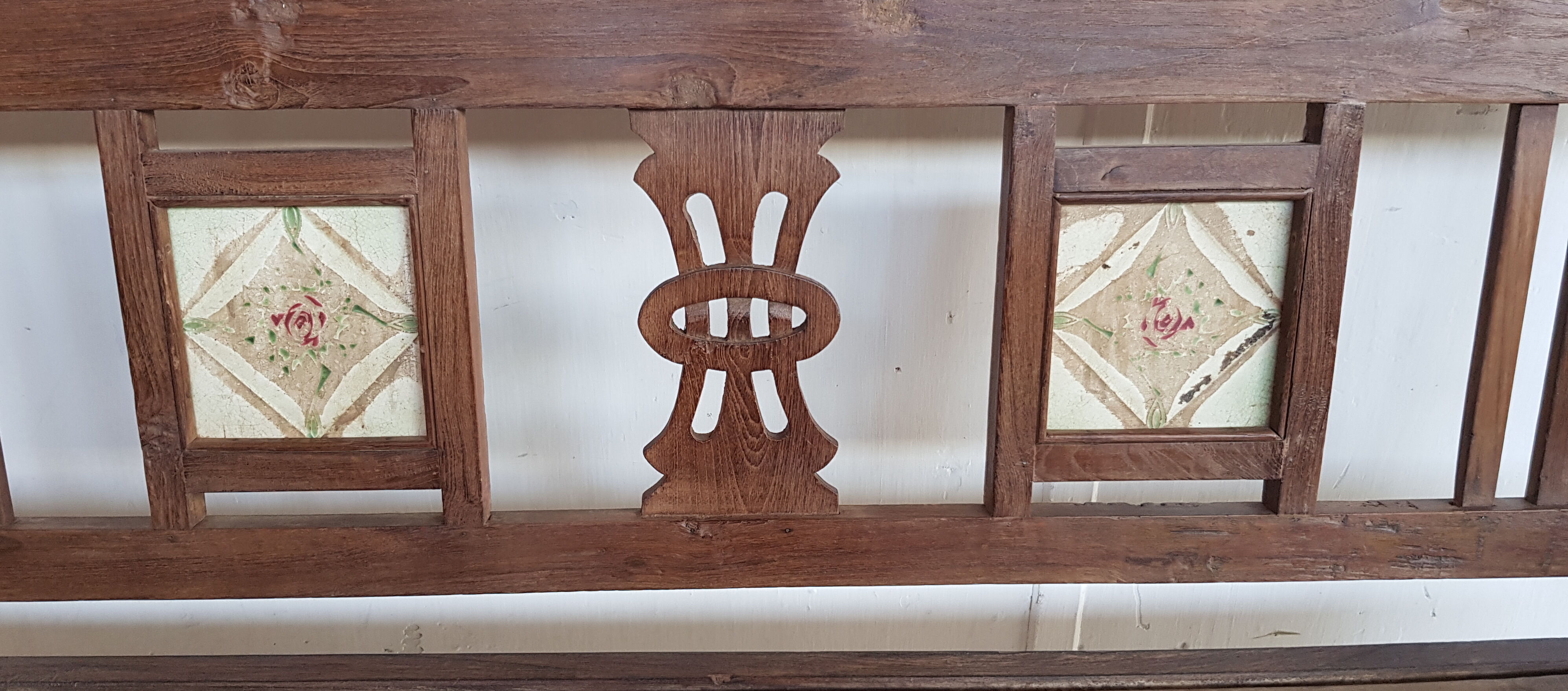 Old "art-deco" teak bench
